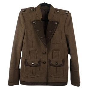 BCBGMaxAzria Wool Military Style  Pea Coat Sz M